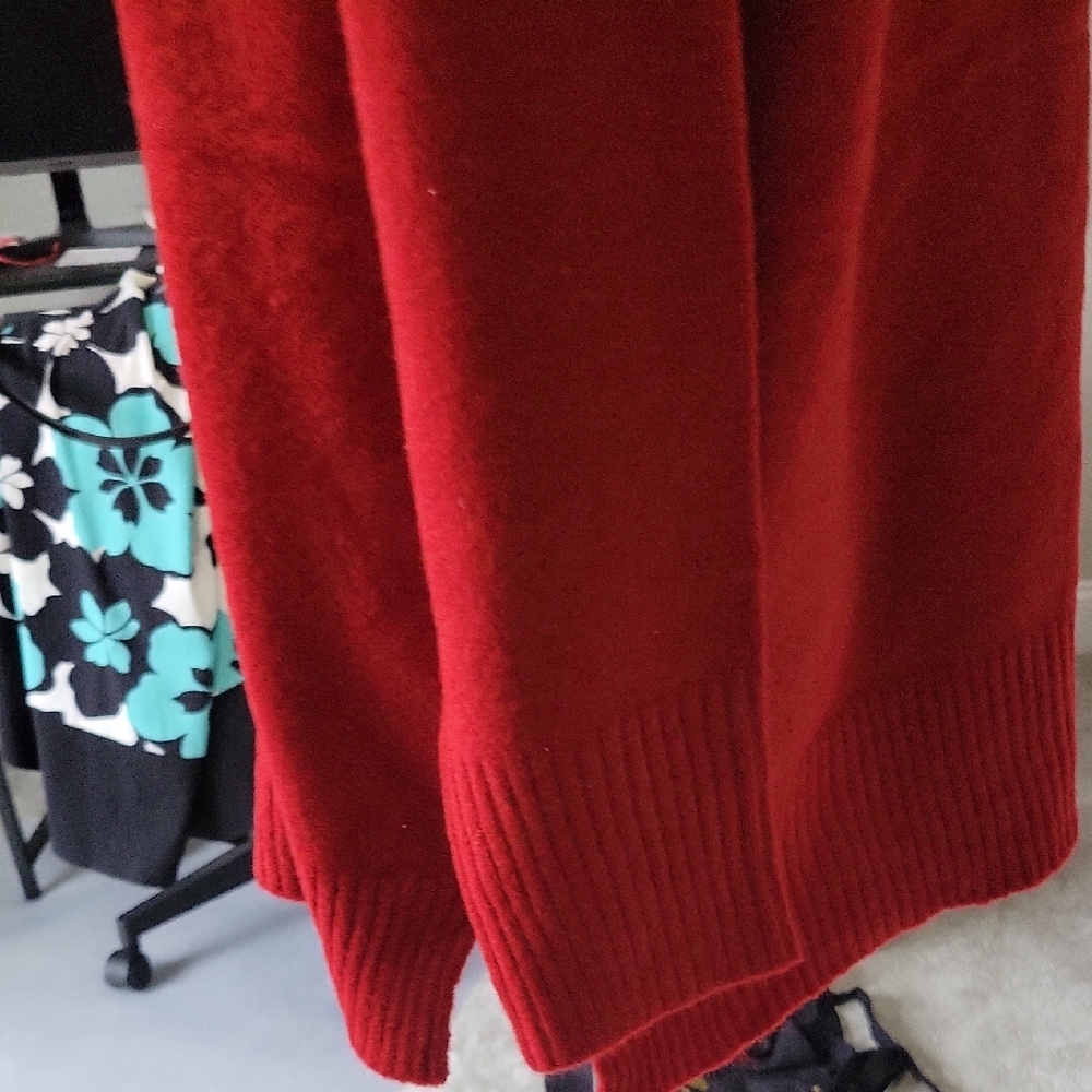 Red Crewneck Sweater with Relaxed Fit - Picture 6 of 9